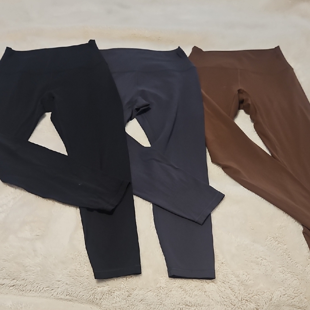Lot Of Leggings- 3 Pairs (Black,Smoky-Blue,Browm)